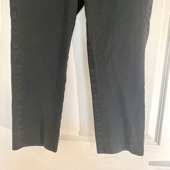 Soft Surroundings Crop Pants Medium Black Stretch Mid-Rise Straight Leg - Picture 3 of 12